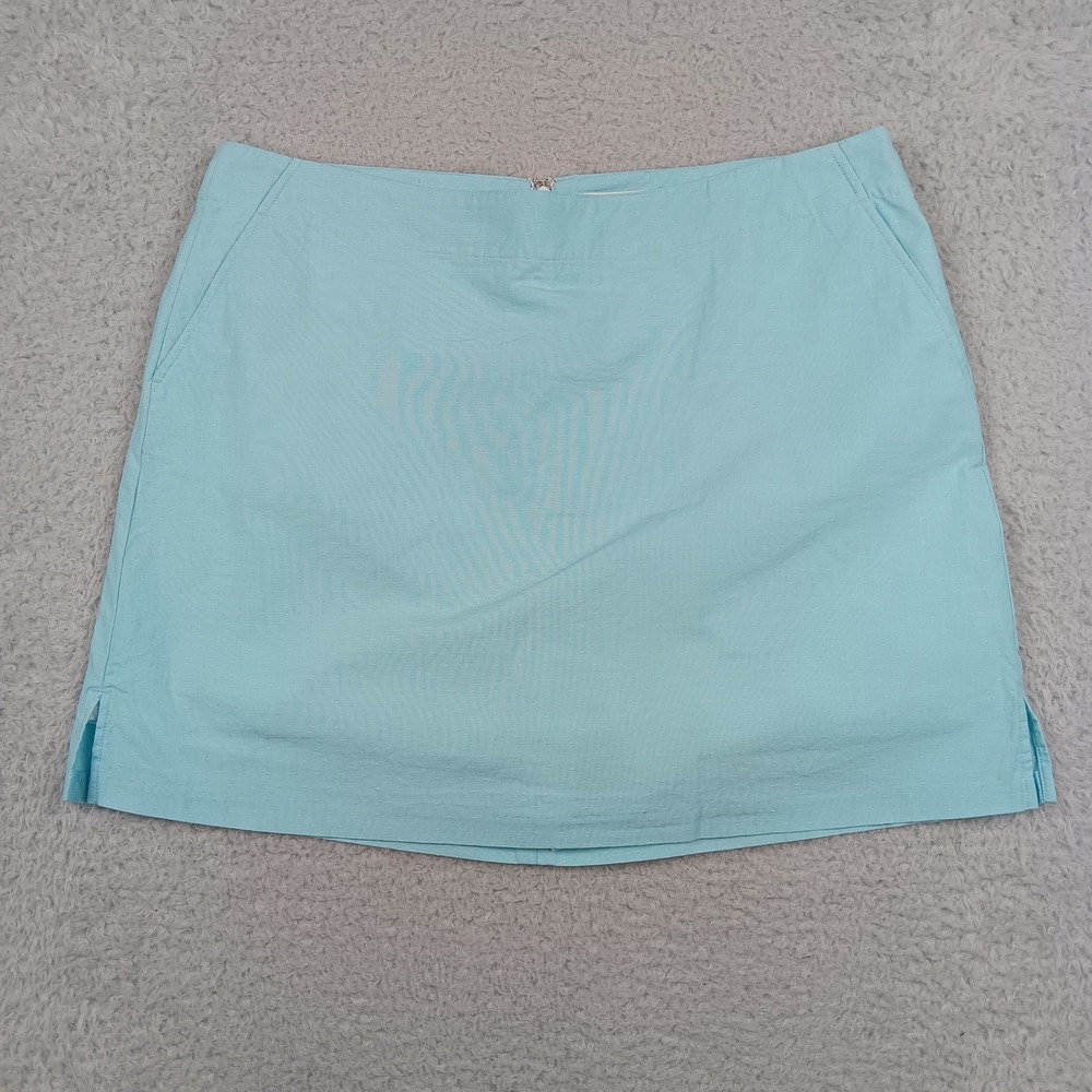 Lady Hagen Skort Essentials Womens 14 Blue Textured Dobby Dot RN104141